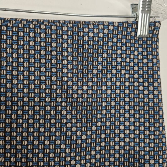 Diane Von Furstenburg Teal Blue Geometric Print Bandage Mini SKirt - Picture 4 of 9